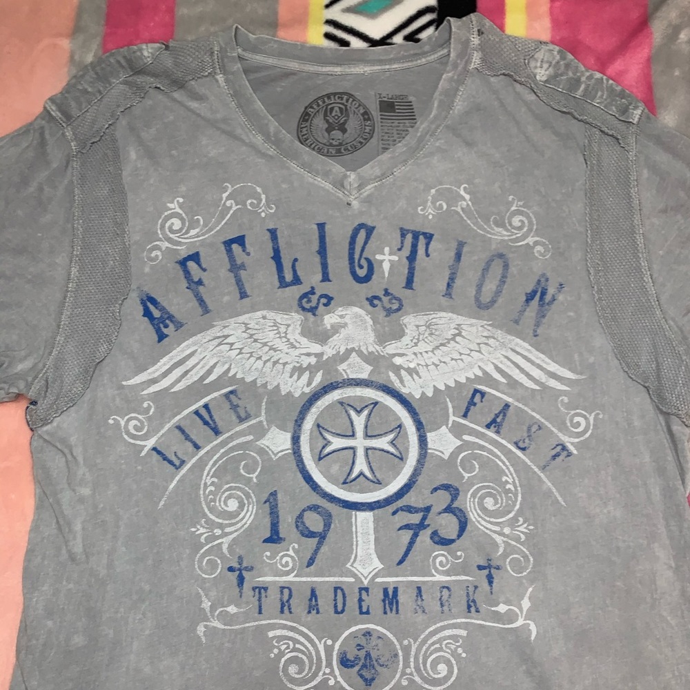 Worn Affliction Shirt-Men’s